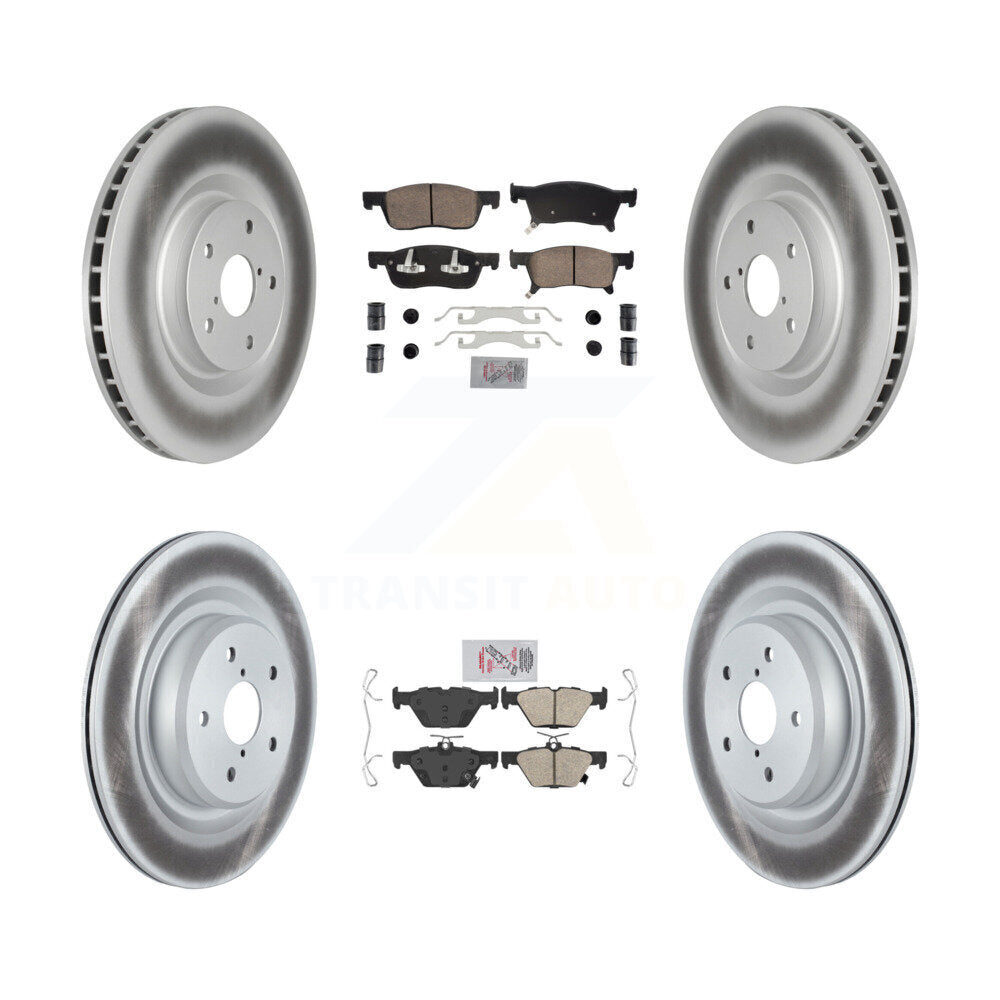 Front Rear Ceramic Pads And Coated Disc Brake Rotors Kit For 2019-2024 Subaru Ascent KGA-105830