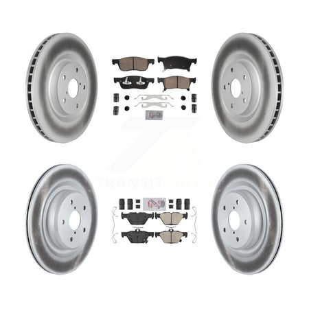 Front Rear Ceramic Pads And Coated Disc Brake Rotors Kit For 2019-2024 Subaru Ascent KGA-105831