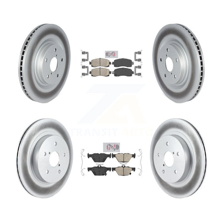 Front Rear Ceramic Pads And Coated Disc Brake Rotors Kit For Subaru Outback WRX Legacy KGA-105832