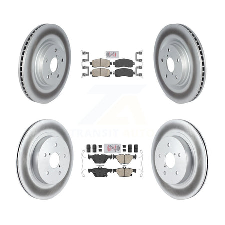 Front Rear Ceramic Pads And Coated Disc Brake Rotors Kit For Subaru Outback WRX Legacy KGA-105834