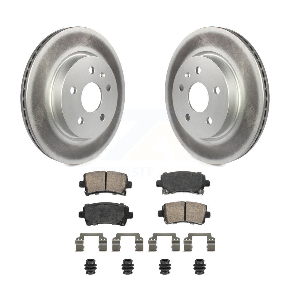 Rear Coated Brake Rotors Ceramic Pad Kit For Chevrolet Buick Malibu Impala LaCrosse Regal KGA-105862