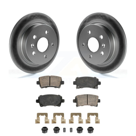 Rear Coated Disc Brake Rotors & Ceramic Pad Kit For Chevrolet Malibu Buick Regal LaCrosse KGA-105865