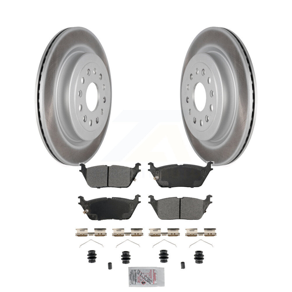 Rear Coated Disc Brake Rotors And Semi-Metallic Pads Kit For Ram 1500 KGA-105867