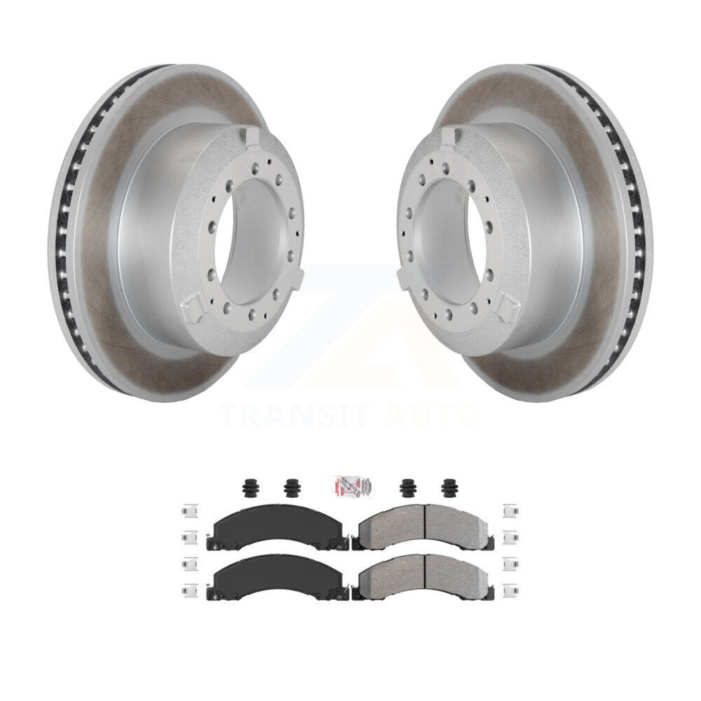 Rear Coat Brake Rotor Semi-Metallic Pad Kit For Ram Dodge Sterling Truck 4500 5500 Bullet KGA-105869