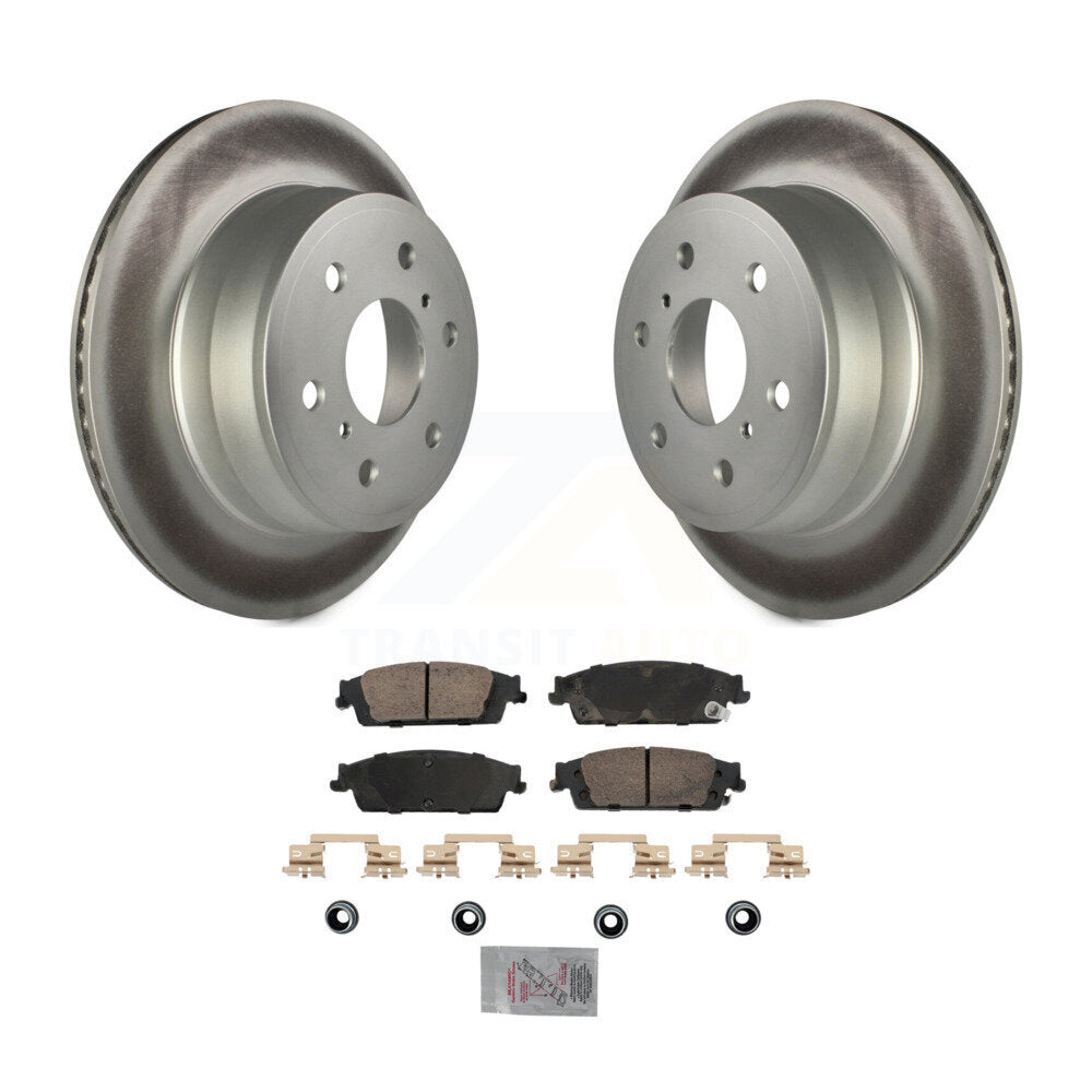 Rear Coat Brake Rotor Ceramic Pad Kit For Chevrolet GMC Silverado 1500 Sierra Tahoe Yukon KGA-105871