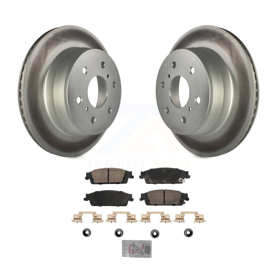 Rear Coat Brake Rotor Ceramic Pad Kit For Chevrolet GMC Silverado 1500 Sierra Tahoe Yukon KGA-105871