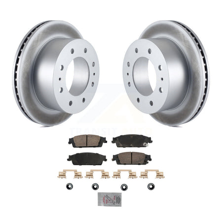 Rear Coat Brake Rotors Ceramic Pad Kit For 2017-2019 Chevrolet Suburban With 8 Lug Wheels KGA-105872
