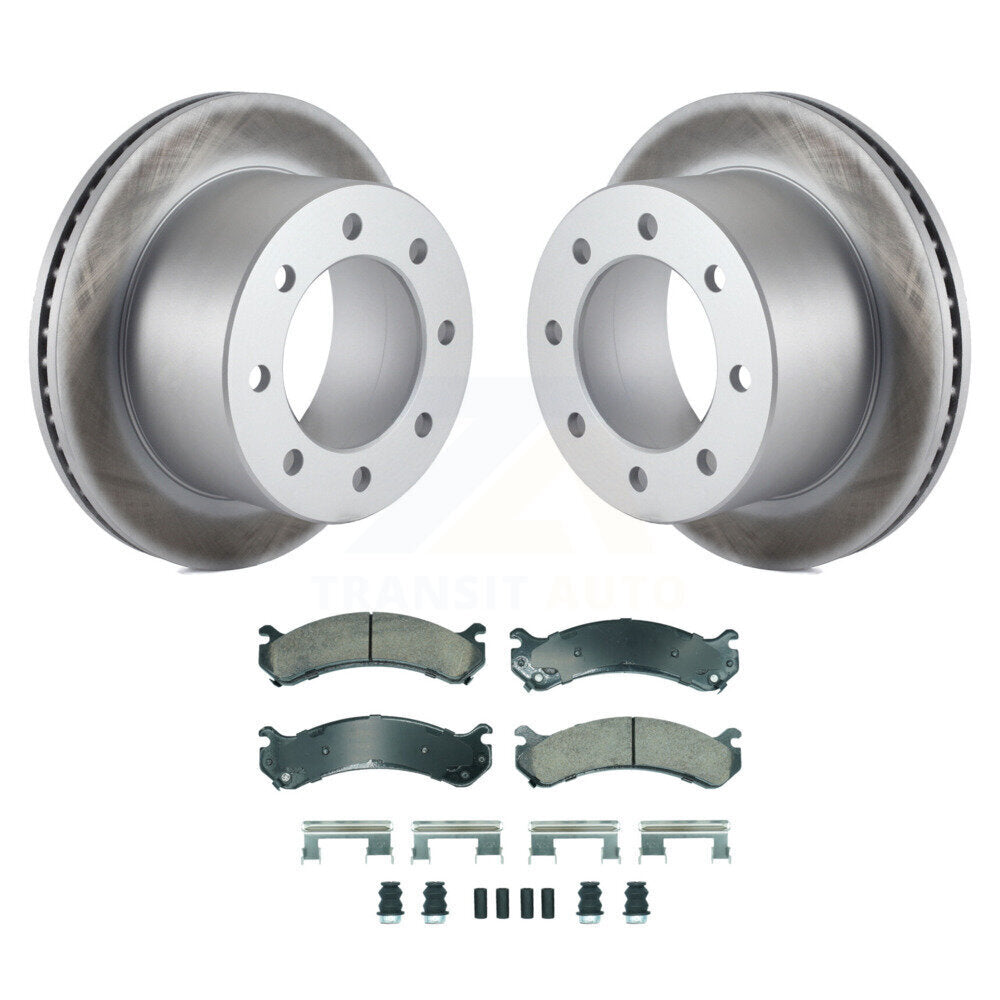 Rear Coat Brake Rotors Ceramic Pad Kit For Chevrolet GMC Silverado 3500 Sierra HD Classic KGA-105874