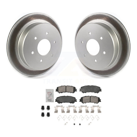 Rear Coated Disc Brake Rotors And Ceramic Pads Kit For 2017-2023 Nissan TITAN KGA-105880