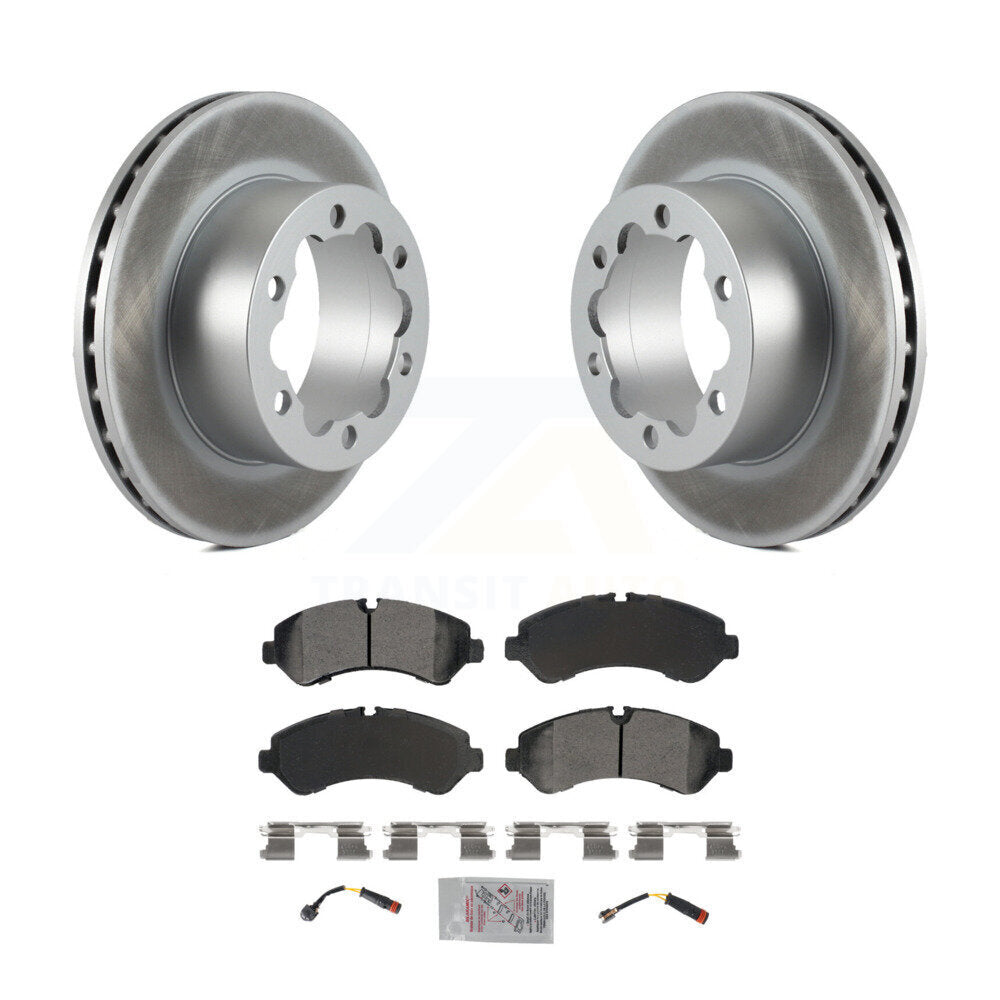 Rear Coated Brake Rotor Semi-Metallic Pad Kit For Mercedes-Benz Sprinter 3500 4500 3500XD KGA-105886
