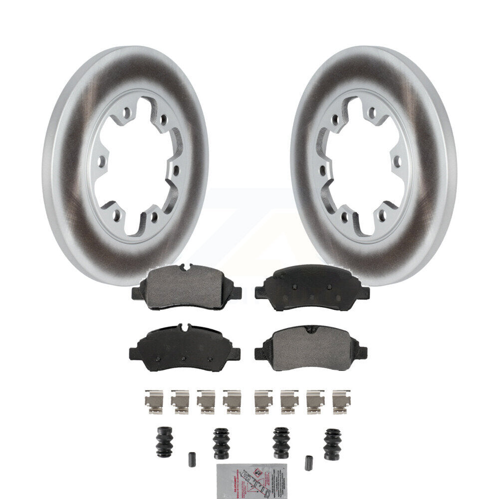 Rear Coated Brake Rotor & Semi-Metallic Pad Kit For Ford Transit-350 HD With 6 Lug Wheels KGA-105888