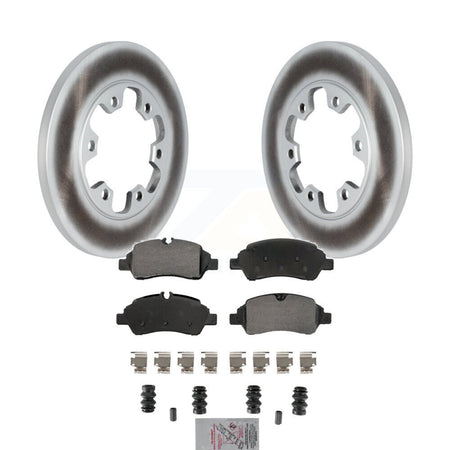 Rear Coated Brake Rotor & Semi-Metallic Pad Kit For Ford Transit-350 HD With 6 Lug Wheels KGA-105888