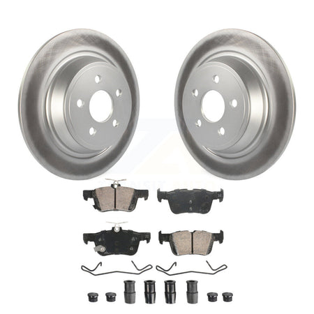 Rear Coated Disc Brake Rotor & Ceramic Pad Kit For 2019-2020 Ford Police Responder Hybrid KGA-105892