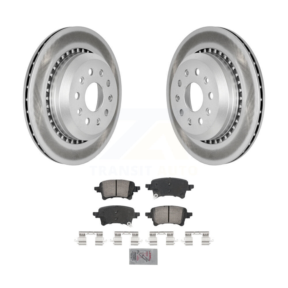 Rear Coated Disc Brake Rotors And Ceramic Pads Kit For Jeep Wrangler Gladiator KGA-105895