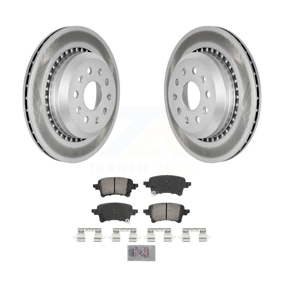 Rear Coated Disc Brake Rotors And Ceramic Pads Kit For Jeep Wrangler Gladiator KGA-105895