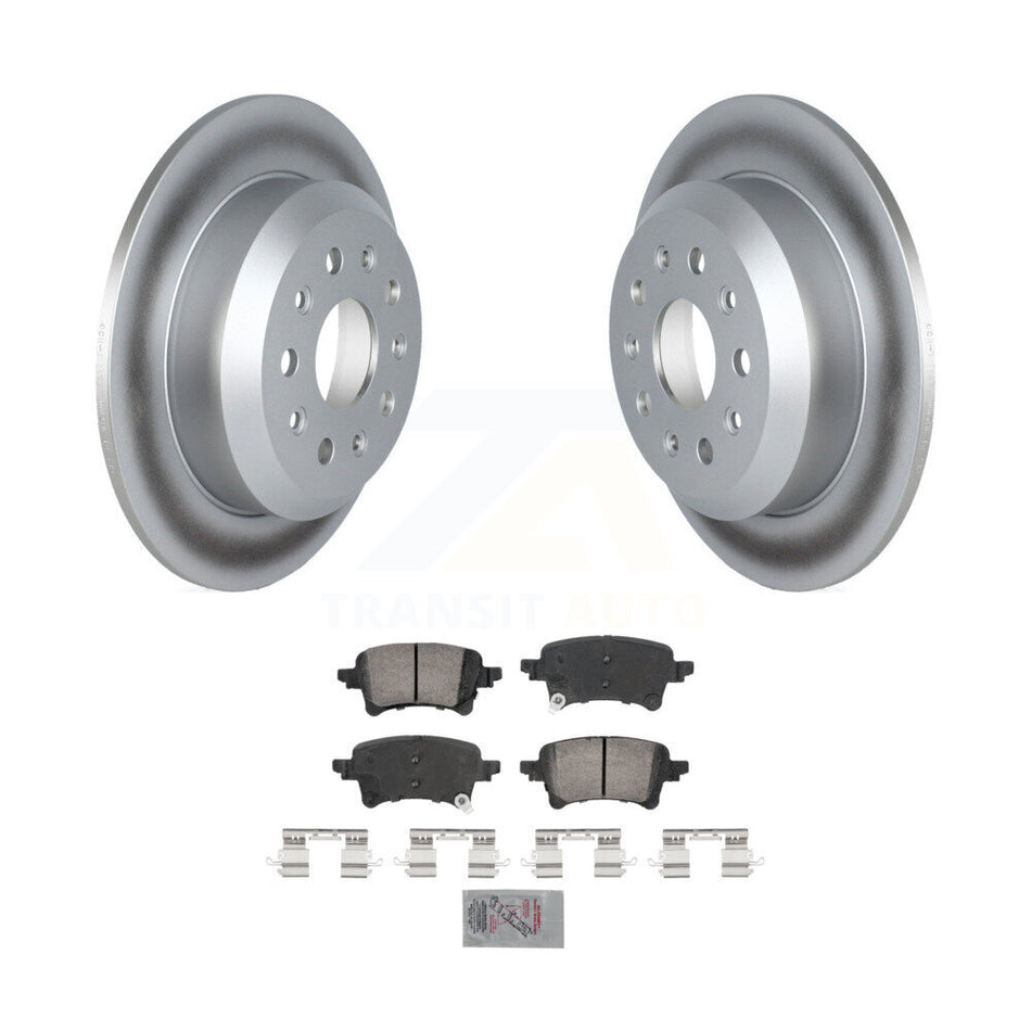 Rear Coated Disc Brake Rotors And Ceramic Pads Kit For Jeep Wrangler KGA-105896