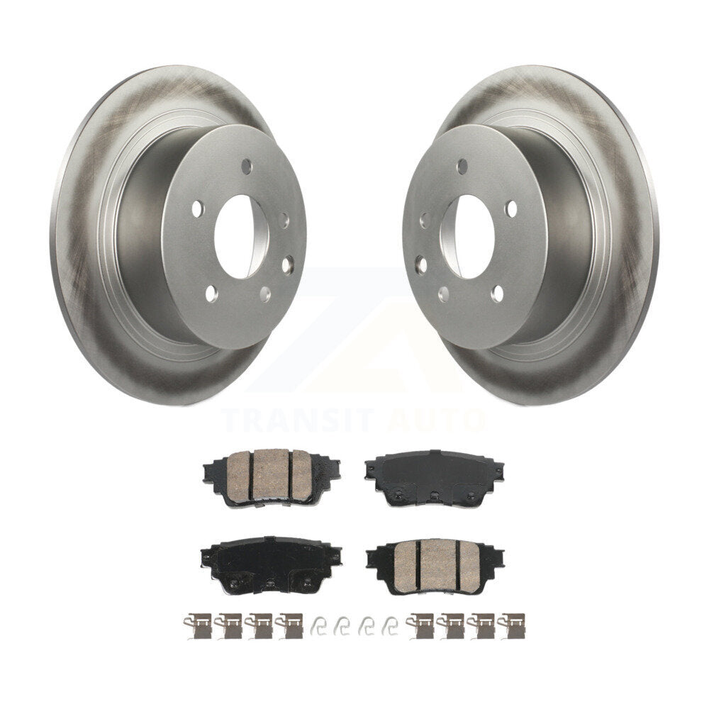 Rear Coated Brake Rotor Ceramic Pad Kit For 19-20 Nissan Altima With Manual Parking KGA-105898