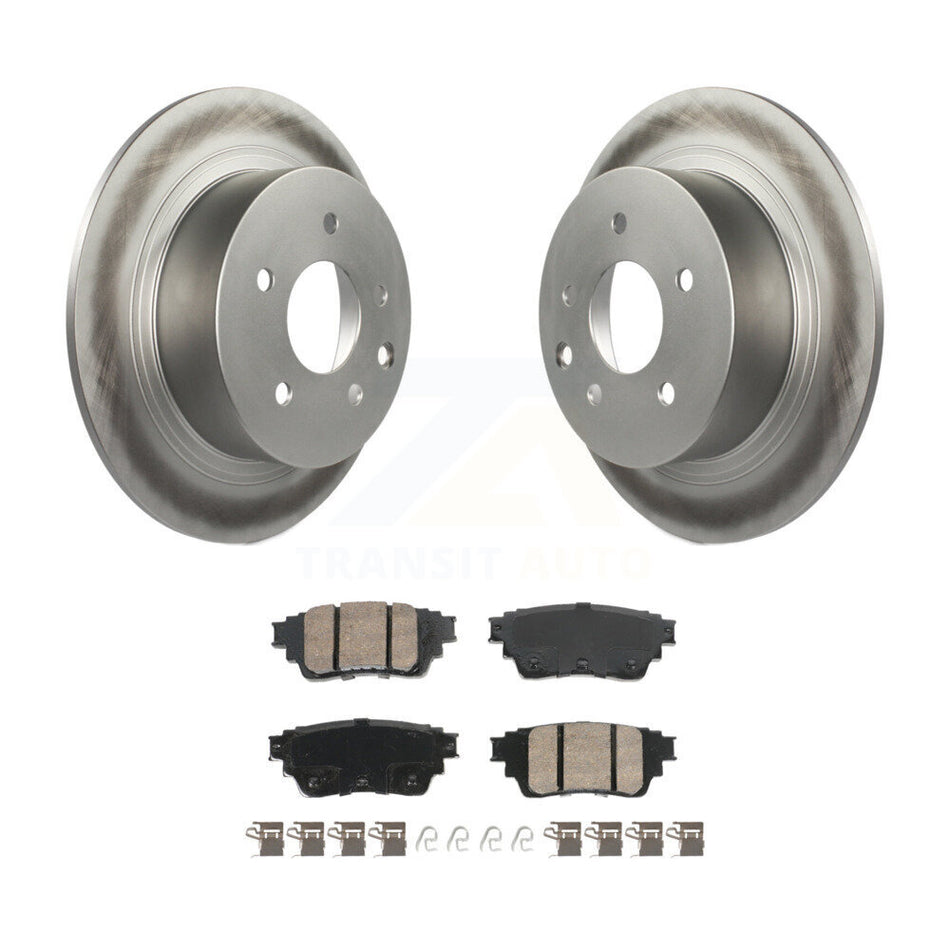 Rear Coated Brake Rotor Ceramic Pad Kit For 19-20 Nissan Altima With Manual Parking KGA-105898