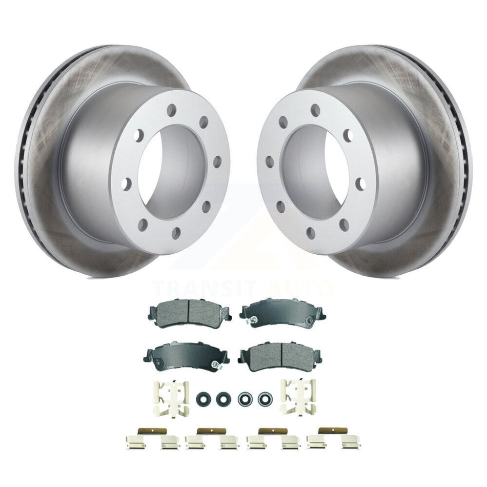 Rear Coated Disc Brake Rotors And Semi-Metallic Pads Kit For 2001 GMC Sierra 3500 KGA-105901