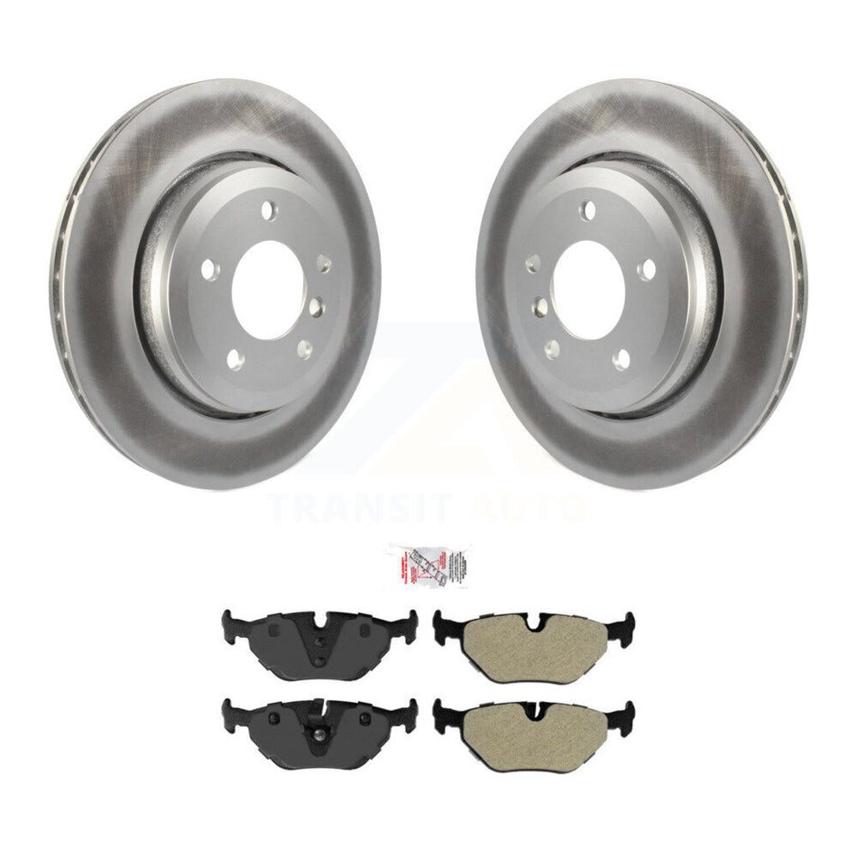 Rear Coated Brake Rotor Semi-Metallic Pad Kit For BMW 320i With 320mm Diameter KGA-105902