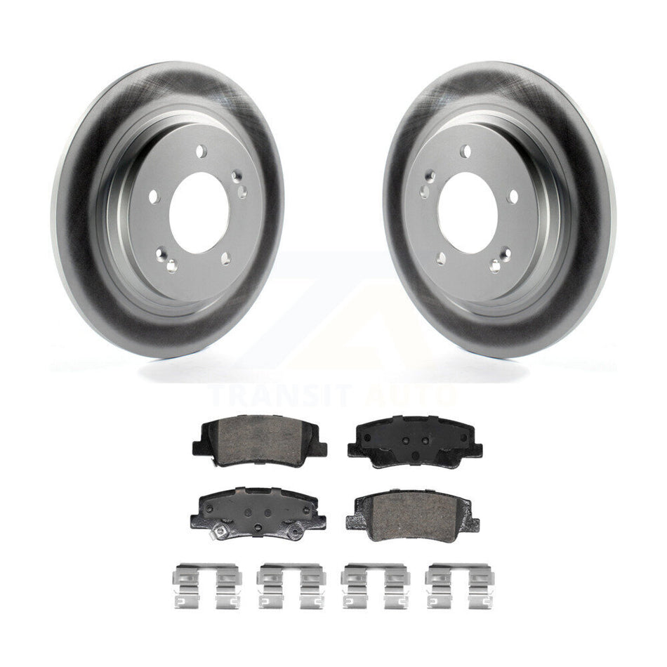 Rear Coated Disc Brake Rotors And Ceramic Pads Kit For Hyundai Sonata Kia Niro EV K5 KGA-105903