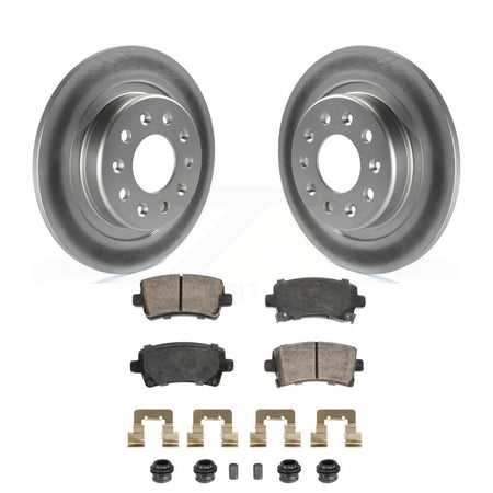 Rear Coated Disc Brake Rotors & Ceramic Pad Kit For 2016 Chevrolet Malibu Carryover Model KGA-105904