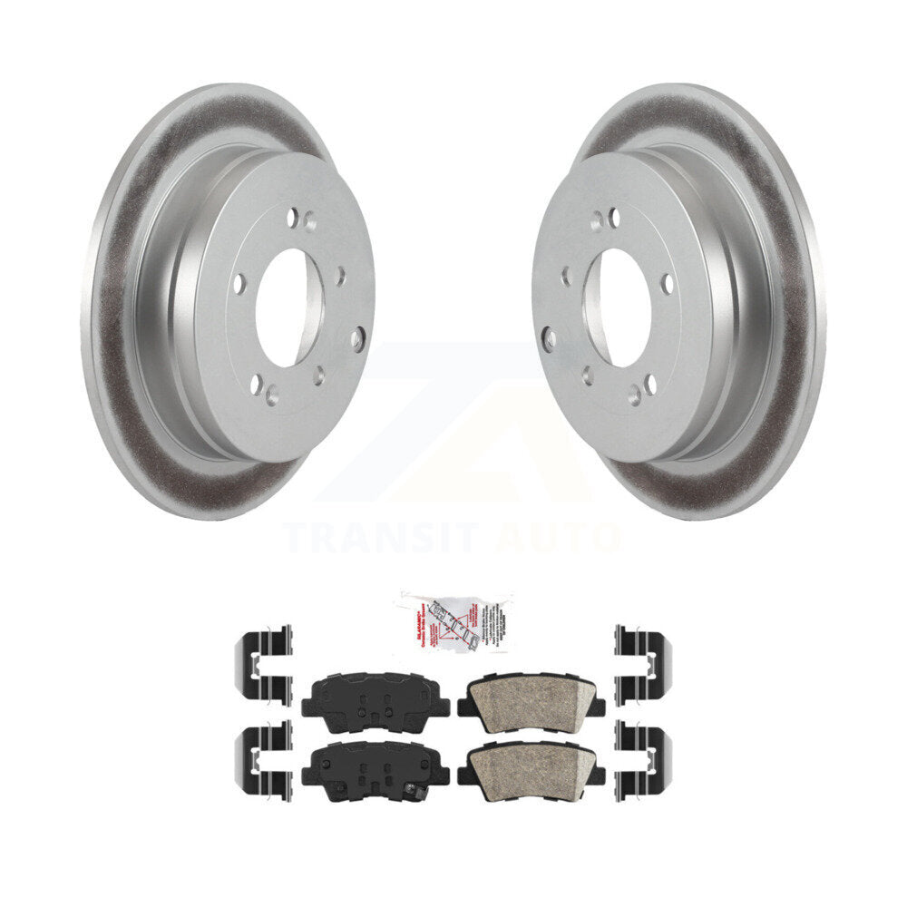 Rear Coated Disc Brake Rotors And Ceramic Pads Kit For 2010 Hyundai Azera To 07 06 09 KGA-105907