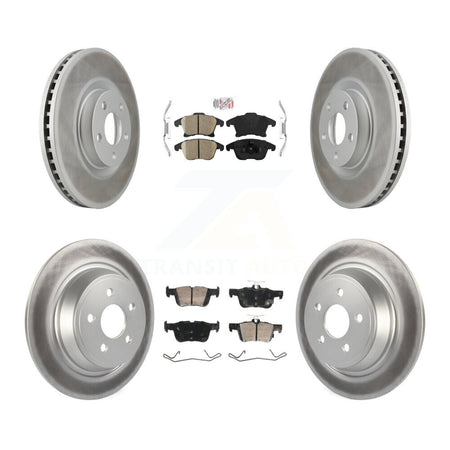 Front Rear Ceramic Pad Coated Brake Rotors Kit For 2019-2020 Ford Police Responder Hybrid KGA-105937