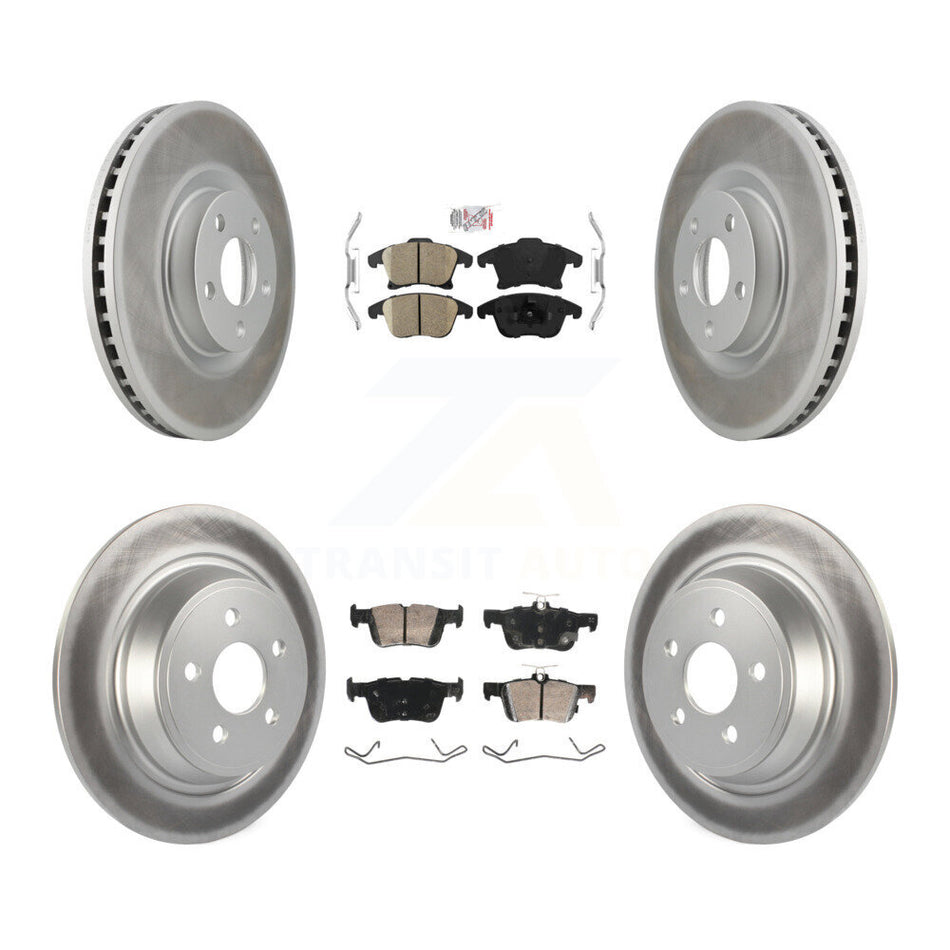 Front Rear Ceramic Pad Coated Brake Rotors Kit For 2019-2020 Ford Police Responder Hybrid KGA-105937