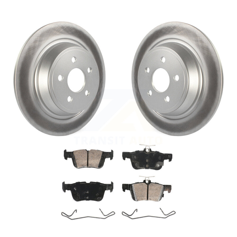 Rear Coated Disc Brake Rotor & Ceramic Pad Kit For 2019-2020 Ford Police Responder Hybrid KGA-105939