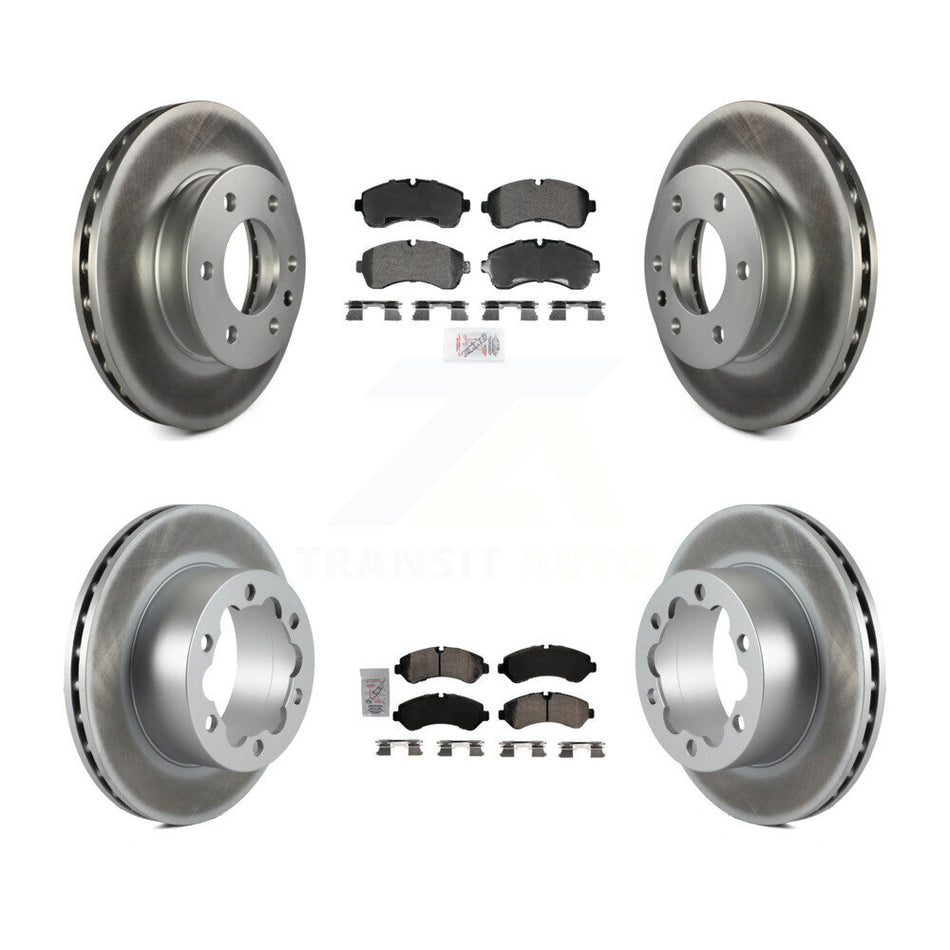 Front Semi-Metallic Rear Ceramic Pad Coat Brake Rotor Kit For Mercedes-Benz Sprinter 3500 KGA-105951
