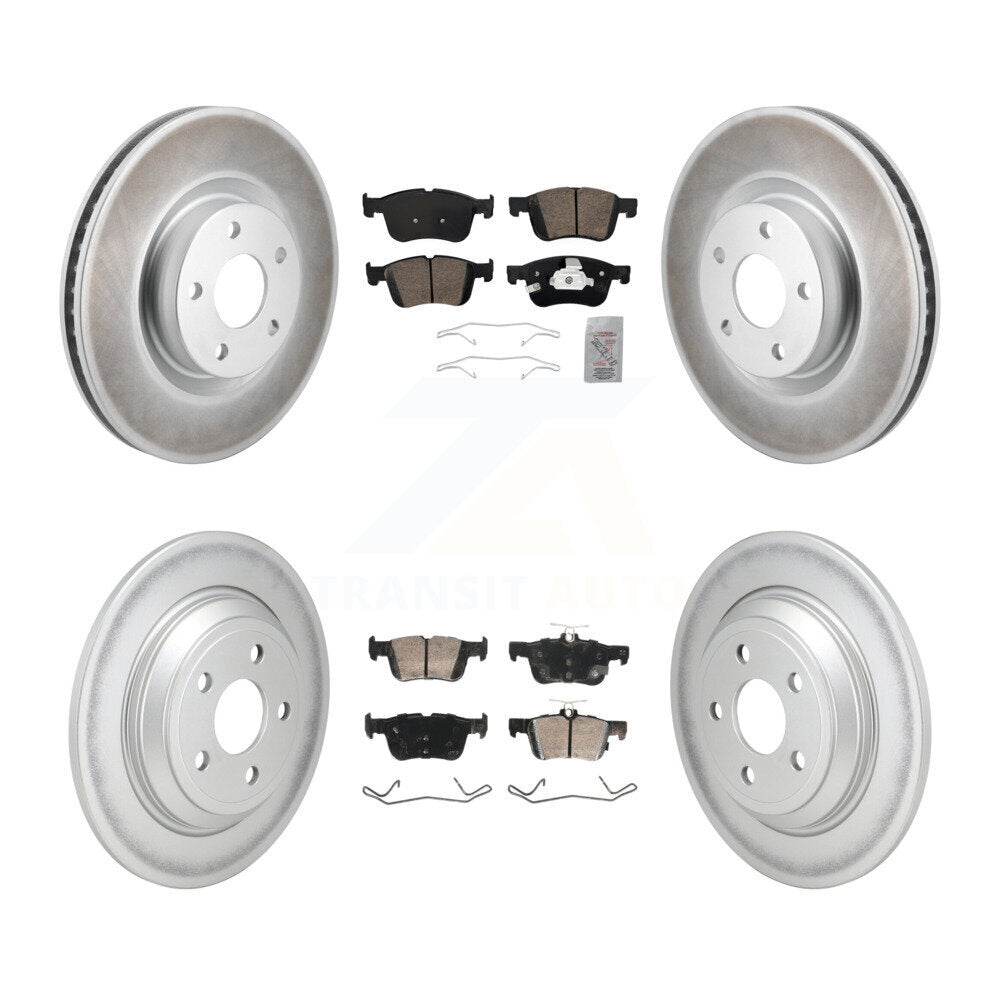 Front Rear Ceramic Pad Coat Brake Rotors Kit For Ford Escape Bronco Sport Lincoln Corsair KGA-105952