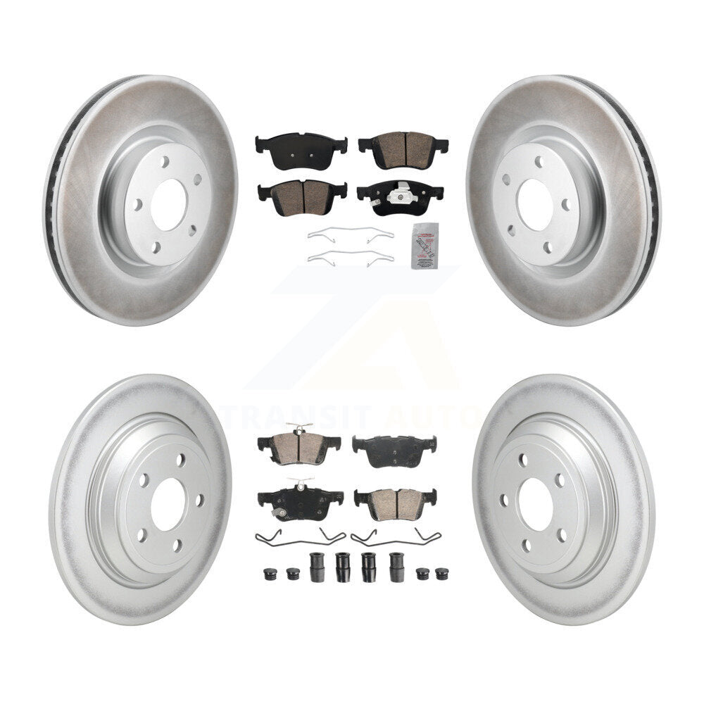 Front Rear Ceramic Pad Coat Brake Rotors Kit For Ford Escape Bronco Sport Lincoln Corsair KGA-105953