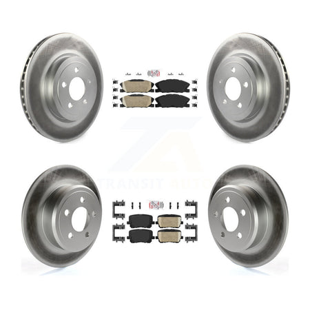 Front Rear Ceramic Pad Coat Brake Rotor Kit For 15-18 Dodge Charger Pursuit with RWD 3.6L KGA-105970