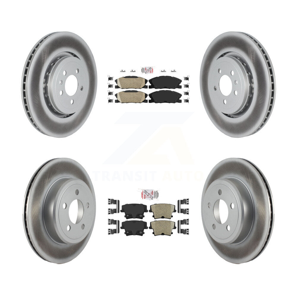 Front Rear Ceramic Pad Coat Brake Rotor Kit For 17-18 Dodge Charger Pursuit with RWD 5.7L KGA-105973