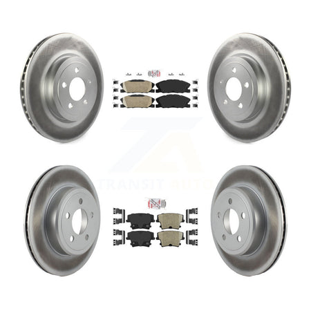 Front Rear Ceramic Pad Coat Brake Rotor Kit For 17-18 Dodge Charger Pursuit with RWD 5.7L KGA-105974