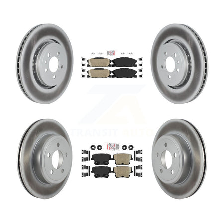 Front Rear Ceramic Pad Coat Brake Rotor Kit For 17-18 Dodge Charger Pursuit with RWD 5.7L KGA-105975