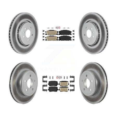 Front Rear Ceramic Pad Coat Brake Rotor Kit For 17-18 Dodge Charger Pursuit with RWD 5.7L KGA-105977