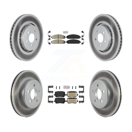 Front Rear Ceramic Pad Coat Brake Rotor Kit For 17-18 Dodge Charger Pursuit with RWD 5.7L KGA-105978