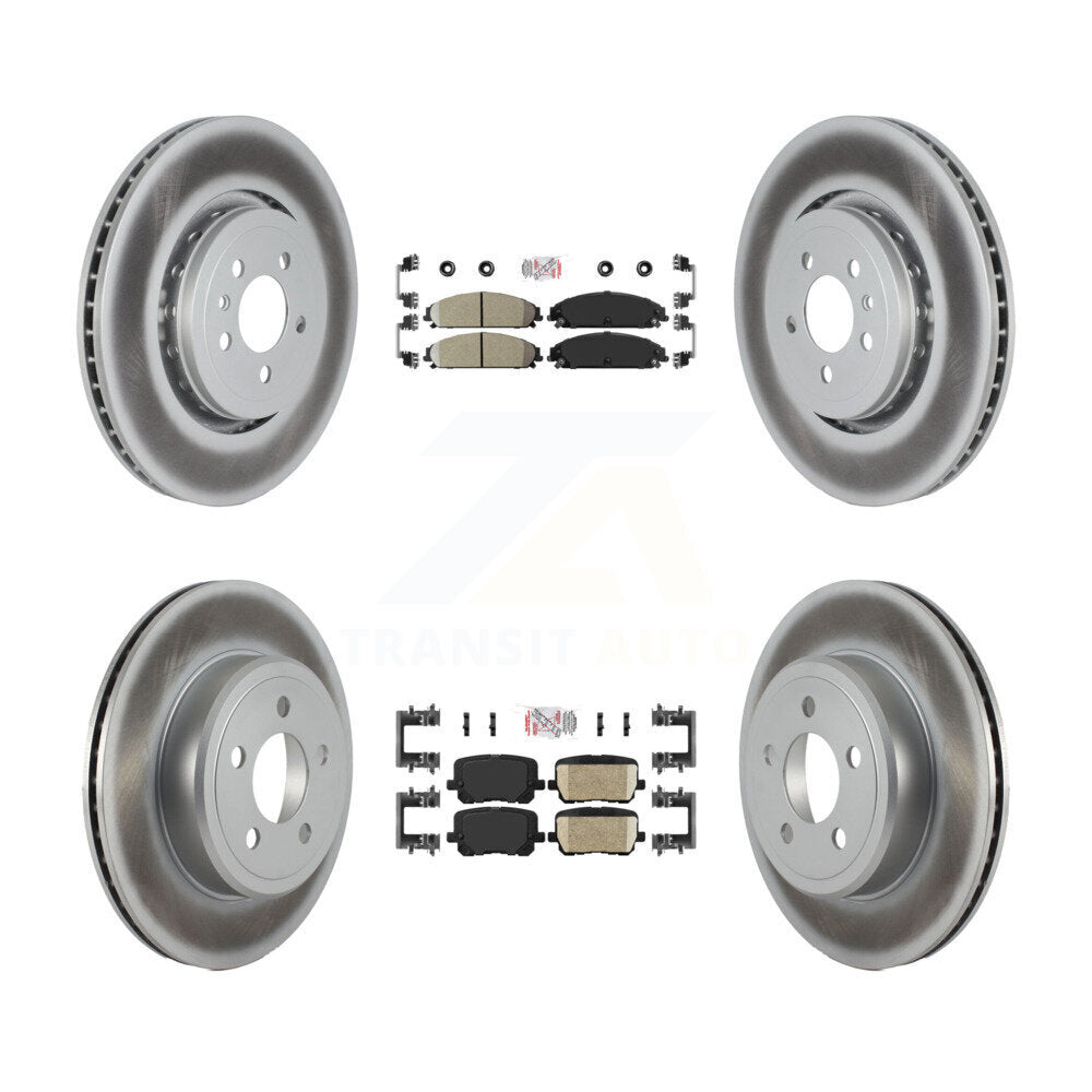 Front Rear Ceramic Pad Coat Brake Rotor Kit For 17-18 Dodge Charger Pursuit with RWD 5.7L KGA-105979
