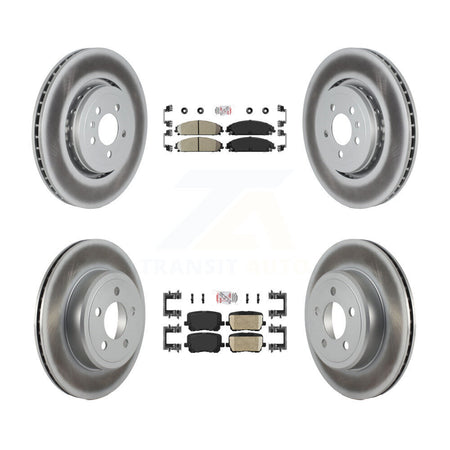 Front Rear Ceramic Pad Coat Brake Rotor Kit For 17-18 Dodge Charger Pursuit with RWD 5.7L KGA-105979