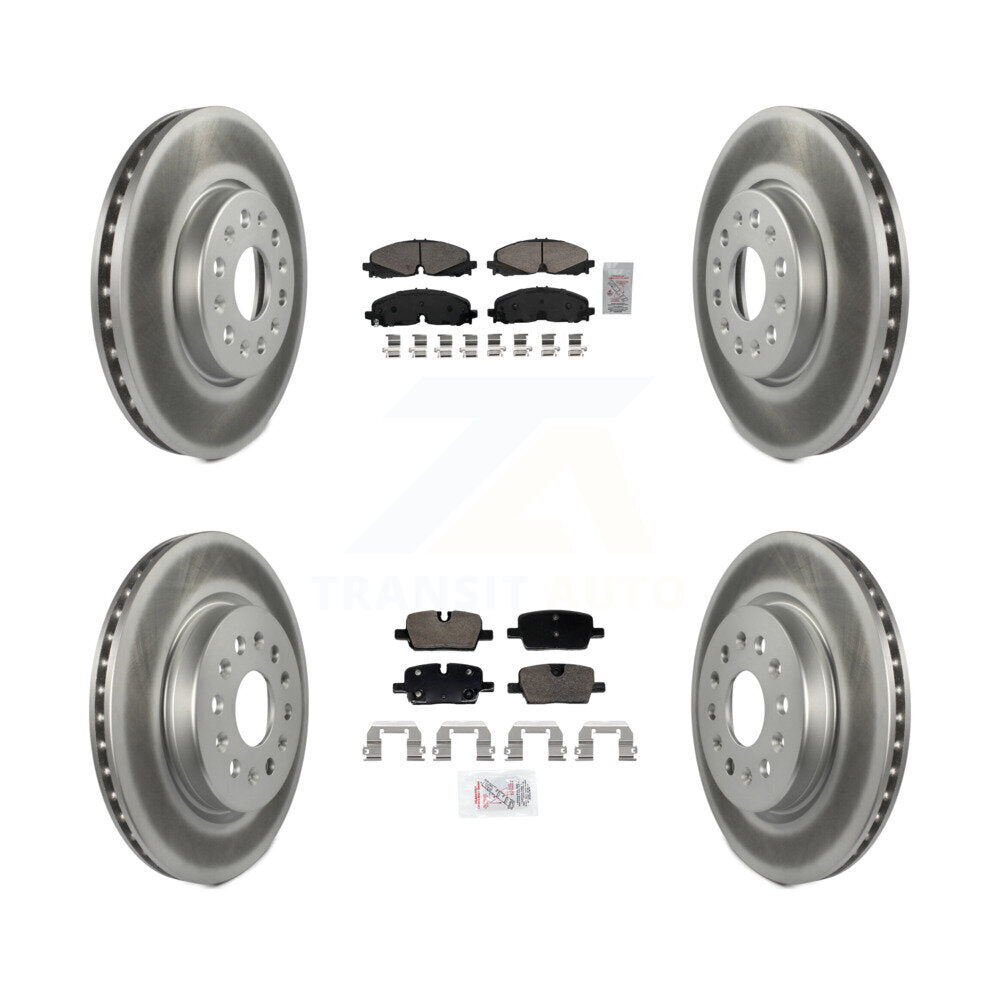 Front Rear Ceramic Pad Coat Disc Brake Rotor Kit For Chevrolet Traverse Blazer GMC Acadia KGA-105995