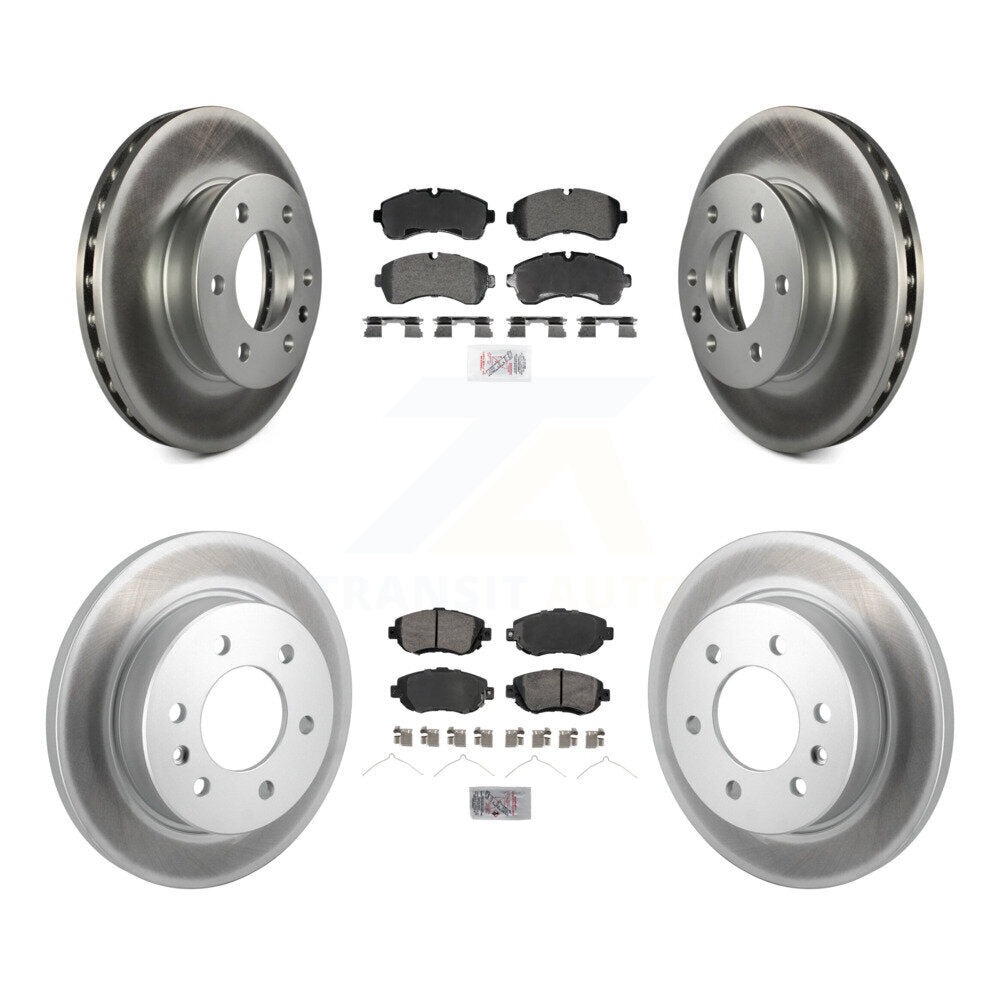 Front Rear Semi-Metallic Pad Coated Brake Rotors Kit For Mercedes-Benz Sprinter 2500 3500 KGA-105997