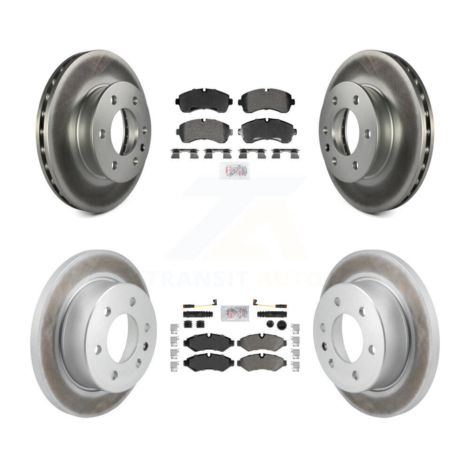 Front Rear Semi-Metallic Pad Coated Brake Rotors Kit For Mercedes-Benz Sprinter 2500 3500 KGA-105998