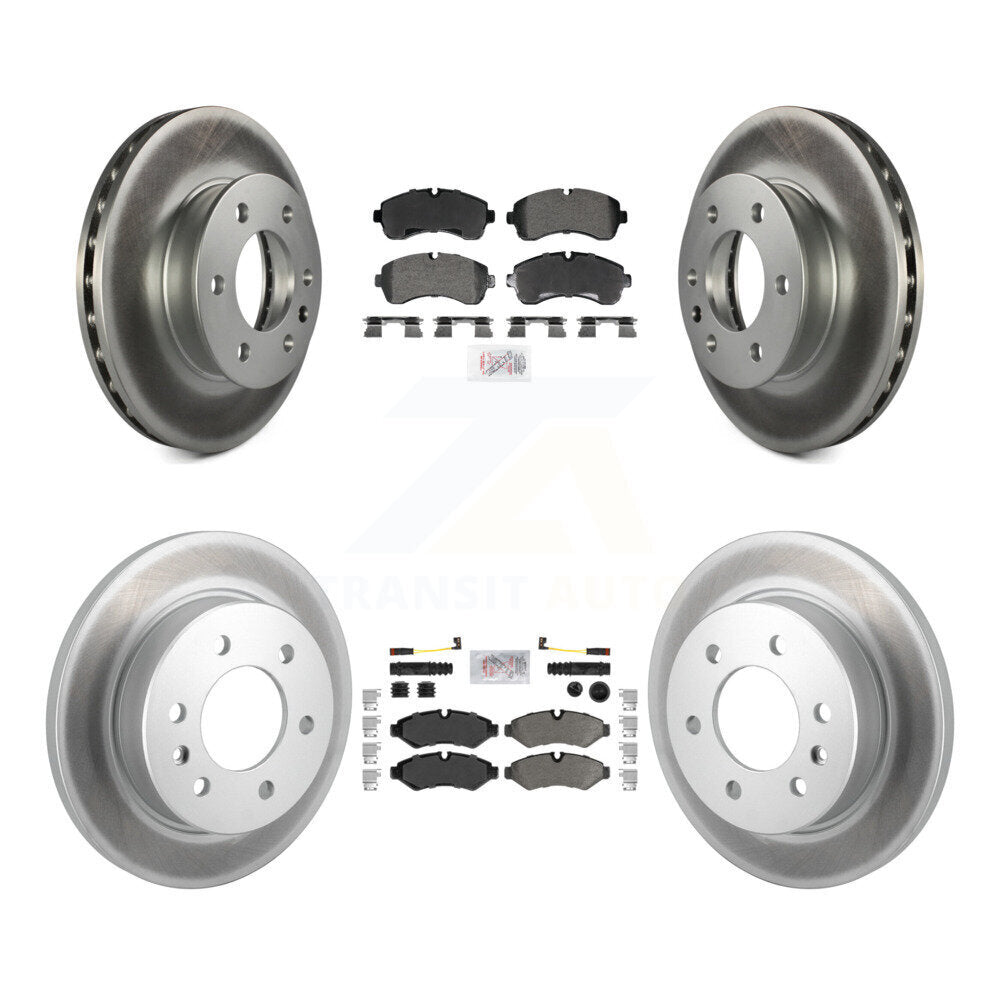 Front Rear Semi-Metallic Pad Coated Brake Rotors Kit For Mercedes-Benz Sprinter 2500 3500 KGA-105999