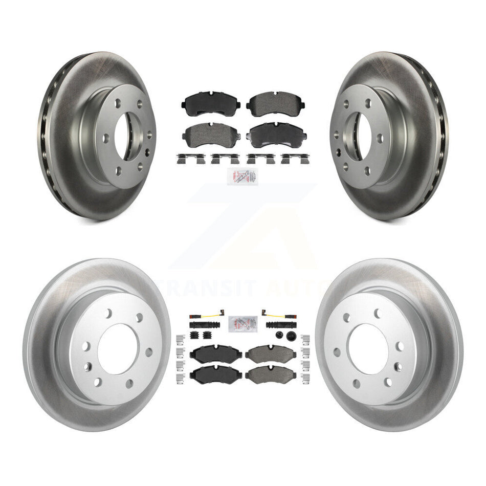 Front Rear Semi-Metallic Pad Coated Brake Rotors Kit For Mercedes-Benz Sprinter 2500 3500 KGA-105999