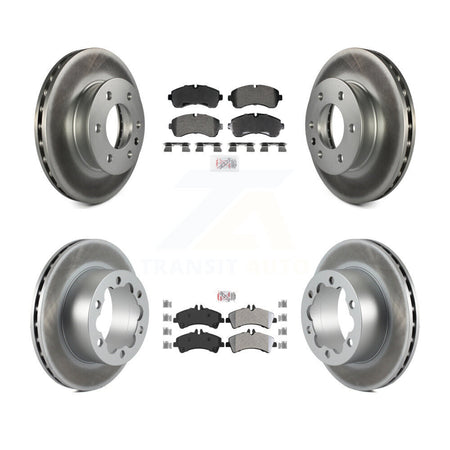 Front Rear Semi-Metallic Pad Coated Brake Rotor Kit For Sprinter 3500 Mercedes-Benz Dodge KGA-106005
