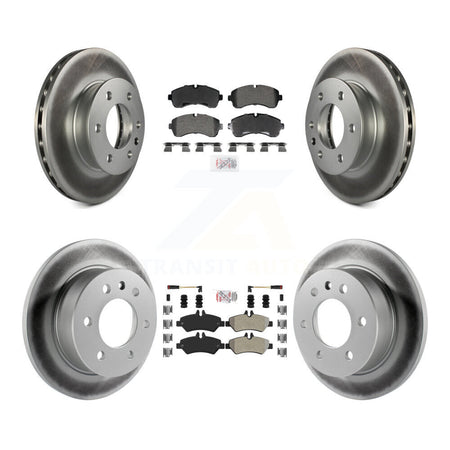 Front Rear Semi-Metallic Pad Coated Brake Rotors Kit For Dodge Sprinter 3500 Freightliner KGA-106007