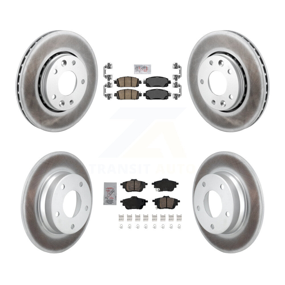 Front Rear Ceramic Pad Coat Brake Rotors Kit For 2020-2023 Nissan Sentra Disc rear brakes KGA-106010