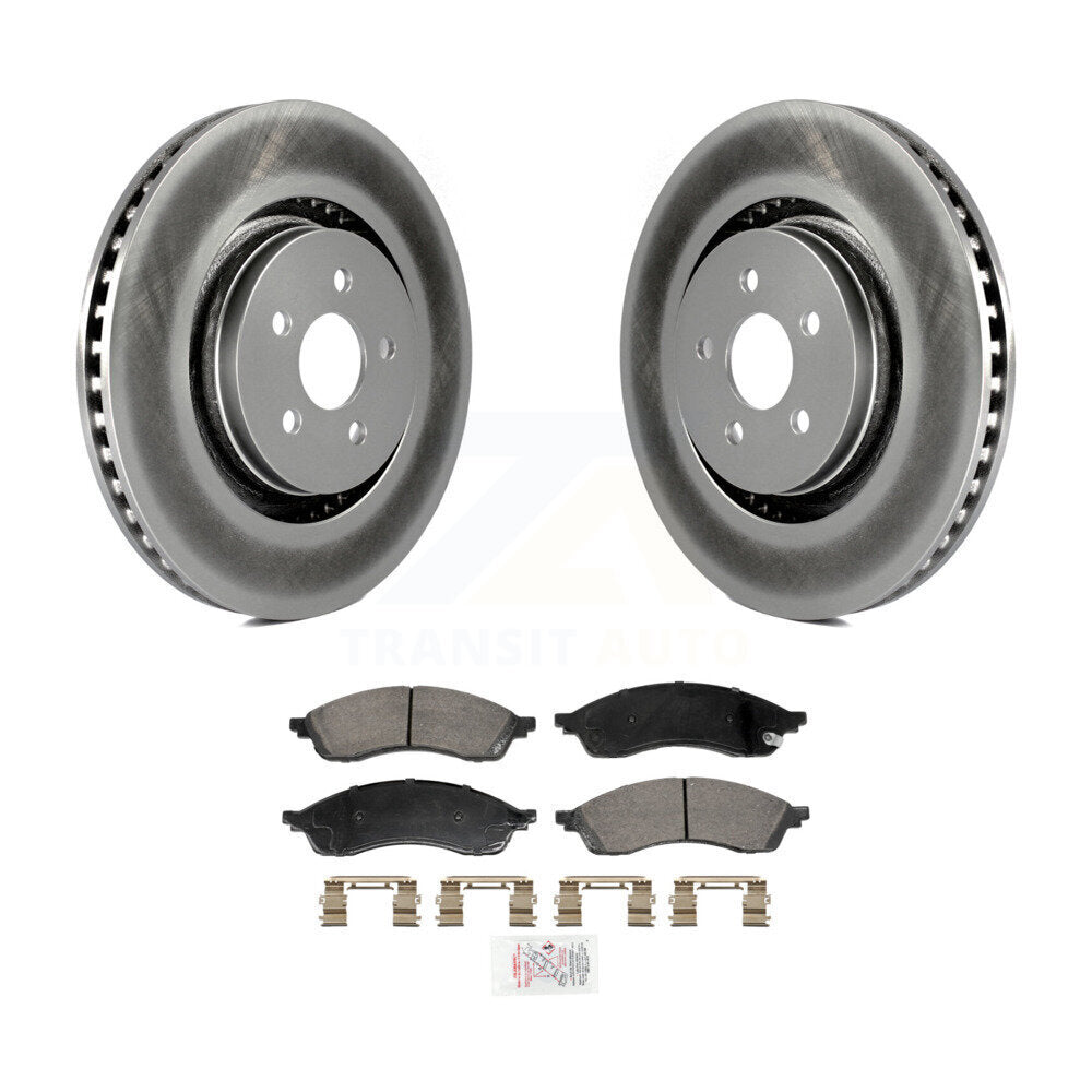 Front Coated Disc Brake Rotors And Ceramic Pads Kit For Lincoln Nautilus KGA-106015